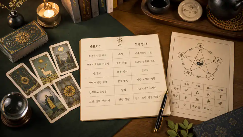 타로카드 VS 사주팔자, 어떤게 더 맞을까? 비교 분석과 선택 가이드 ??? - ?? ??? ?? ???