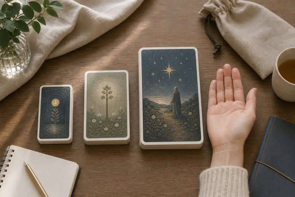 tarot card size guide